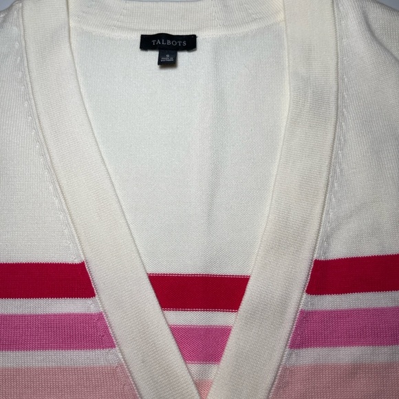NWOT Women’s Talbots ombré cardigan with gold and pearl buttons - Picture 7 of 10